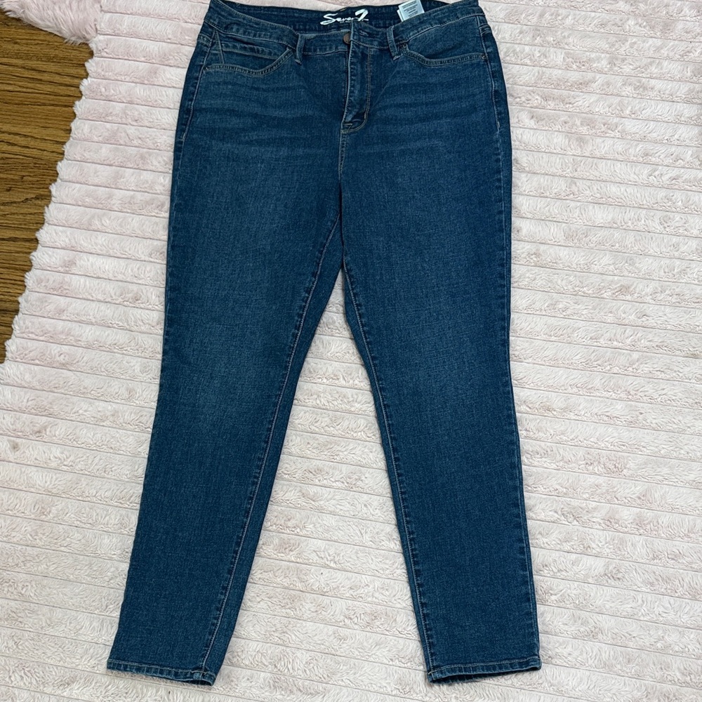 Seven7 Dark Blue Skinny Jeans